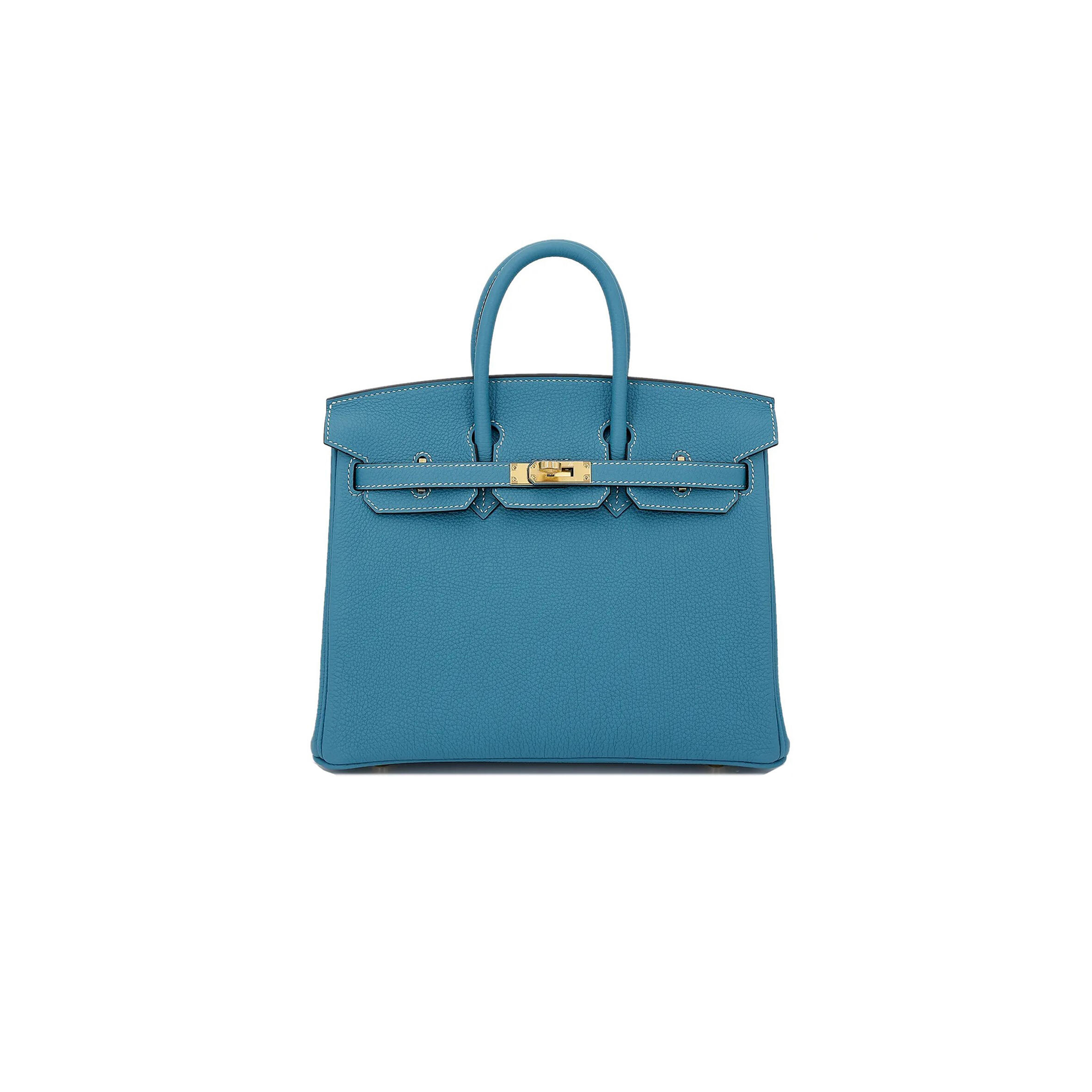 H**me5 BIRKIN 25 DENIM BLUE TOGO CALFSKIN GOLD BUTTON 10099469 (25*20*13cm) Master Quality
